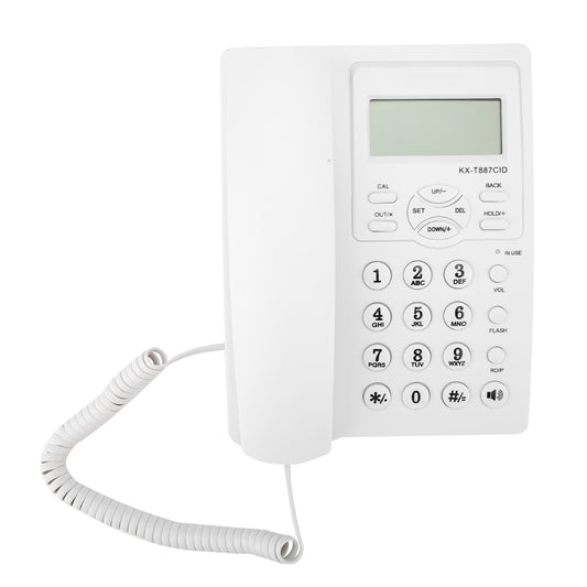 Corded Phone With Answering Machine, Noise Cancelling Clear Sound Corded Phone With Speakerphone Hands Free Call ABS Real Time Date For Homes For Offices