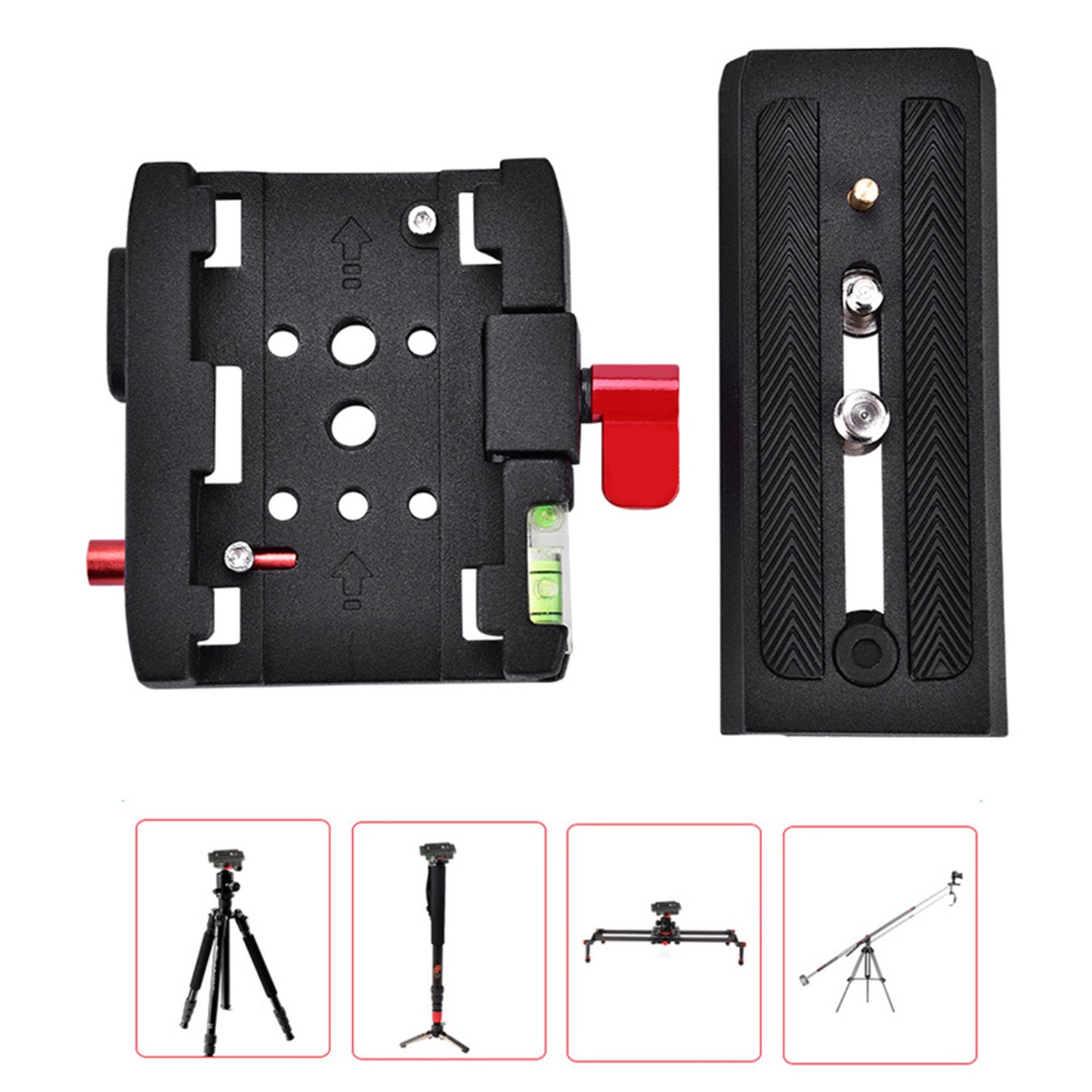 HERCHR P200 Quick Release QR Clamp Base Plate for 500 AH 701 503 HDV 577, QR Clamp Base Plate, Clamp Plate for