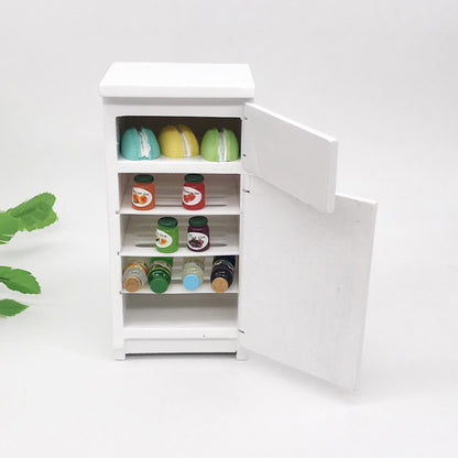 1:12 White Mini Refrigerator Excellent Furniture Model Kitchen Accessory, White Mini Refrigerator, Refrigerator Model