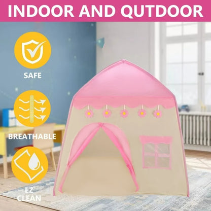 Play Tent for Girls Princess Castle Playhouse Pink Play Tent with Carry Bag Indoor Outdoor Castle Tent for Girls Boys Aged 1 2 3 4 Toddlers ( No Lights)