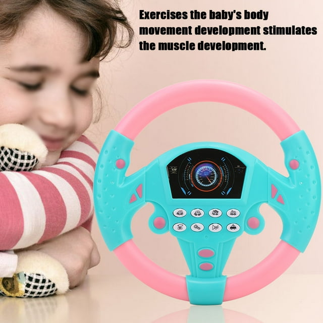 Steering Wheel Tool, Music Toy Copilot Steering Wheel Tool for Baby Kid Children