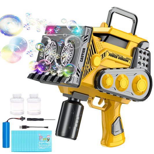 Bubbles Maker Blower Machine Blaster,80 Holes Auto Engineer Toys for Kids Toddlers,Wedding Party Favors,Birthday Gifts for 3 to 12 Years Old Boys Girls